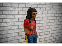 Houten beeld "native american" - afbeelding 5 van  6
