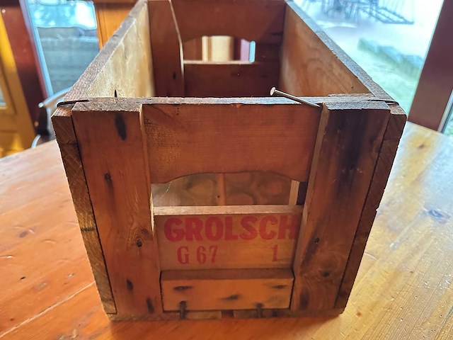 Houten bierkrat grolsch - afbeelding 3 van  4