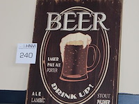 Houten bierreclame bord 30 x 40 cm. - afbeelding 2 van  2