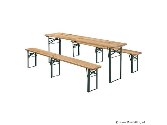 Houten biertafelset / bierbank passau - 3-delig - inklapbaar - afbeelding 1 van  14