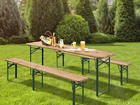 Houten biertafelset / bierbank passau - 3-delig - inklapbaar - afbeelding 7 van  14