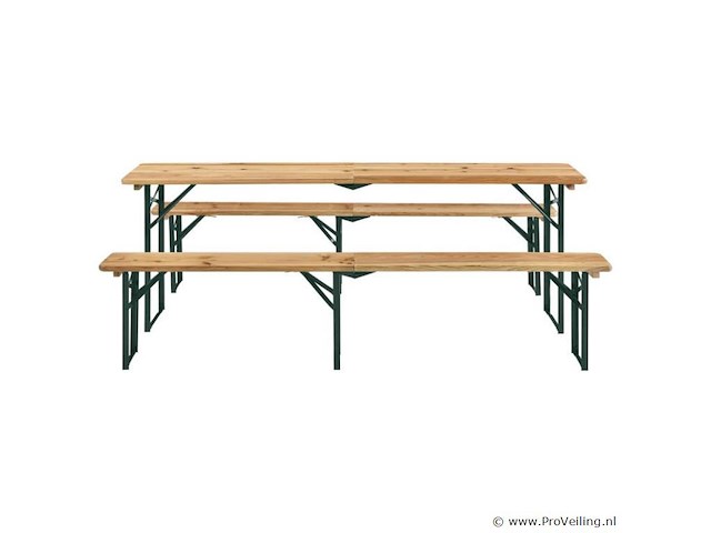 Houten biertafelset / bierbank passau - 3-delig - inklapbaar - afbeelding 13 van  14