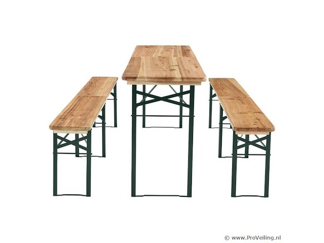 Houten biertafelset / bierbank passau - 3-delig - inklapbaar - afbeelding 12 van  14
