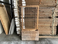 Houten bloembak met klimrek - 100x180 cm - afbeelding 1 van  9