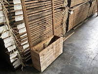 Houten bloembak met klimrek - 100x180 cm - afbeelding 2 van  9