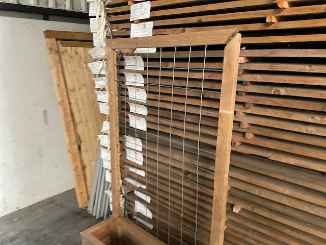 Houten bloembak met klimrek - 100x180 cm - afbeelding 5 van  9