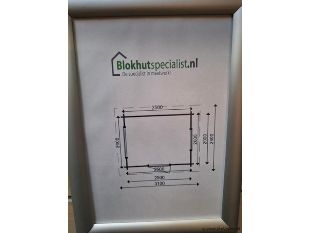 Houten blokhut - 250x260cm - afbeelding 6 van  8