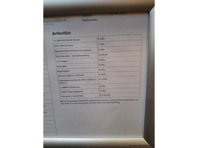 Houten blokhut - 250x260cm - afbeelding 8 van  8