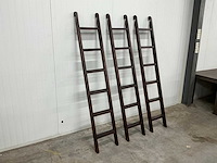 Houten boekenkast trap 208x38,5cm (4x) - afbeelding 3 van  4