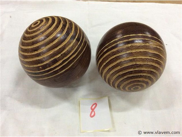 Houten bollen - afbeelding 1 van  2