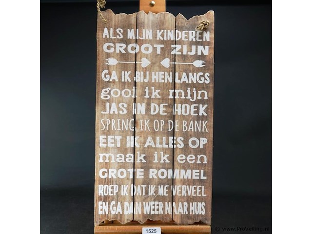 Houten bord als mijn kinderen - afbeelding 1 van  5