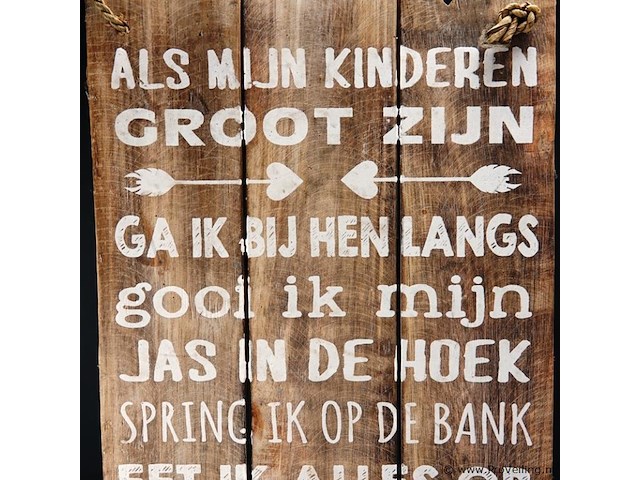 Houten bord als mijn kinderen - afbeelding 2 van  5
