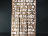 Houten bord als mijn kinderen