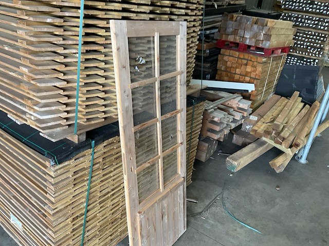Houten buitendeur beglaasd - 192x74 cm - afbeelding 2 van  6
