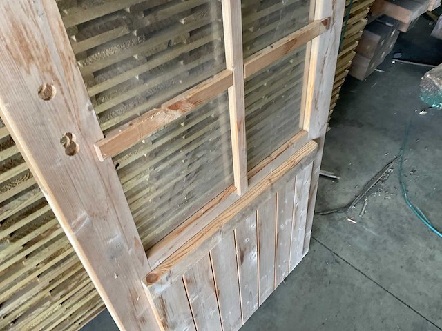 Houten buitendeur beglaasd - 192x74 cm - afbeelding 4 van  6