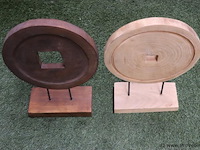 Houten decoratie - 25x12,5x45cm - 2 stuks - afbeelding 1 van  4