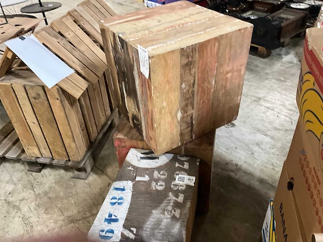 Houten decoratie blokken (3x) - afbeelding 2 van  2