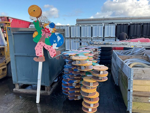 Houten decoratiepalen met verlichting (10x) - afbeelding 1 van  3