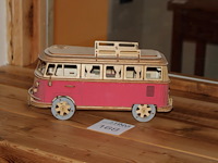 Houten decoratieve camperbus. - afbeelding 1 van  2
