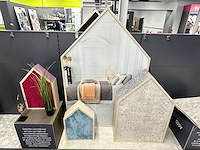 Houten decoratieve huisjes (16x)