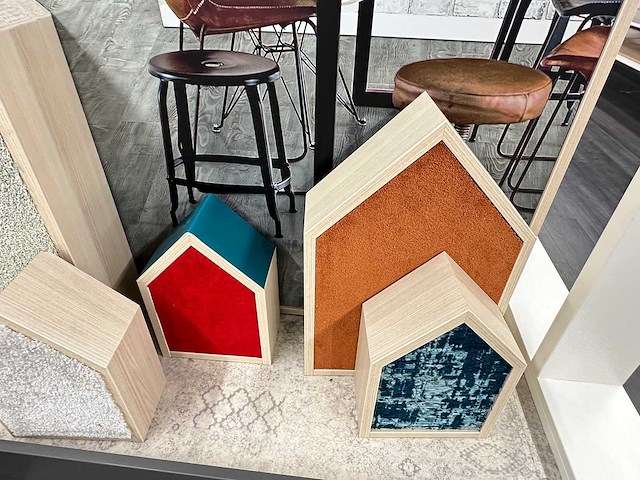 Houten decoratieve huisjes (16x) - afbeelding 5 van  5