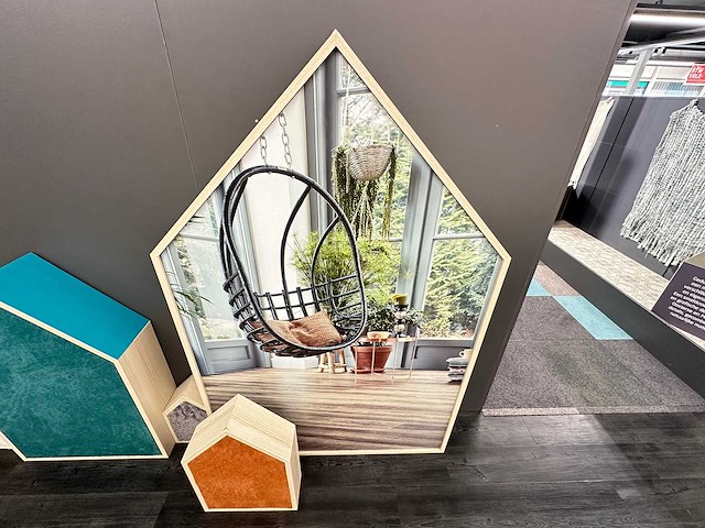 Houten decoratieve huisjes (7x) - afbeelding 2 van  3