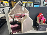 Houten decoratieve huisjes (9x)