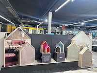 Houten decoratieve huisjes (9x) - afbeelding 2 van  4