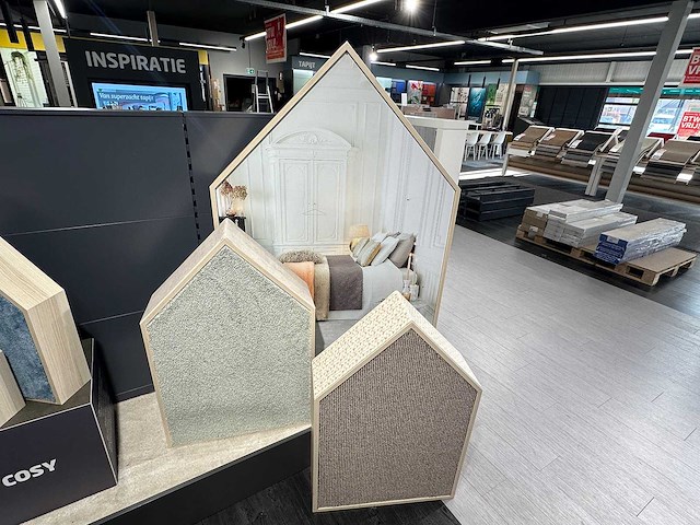 Houten decoratieve huisjes (9x) - afbeelding 4 van  4