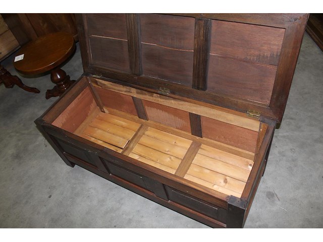 Houten dekenkist. afmeting 119 x 47 cm. hoogte 48 cm - afbeelding 4 van  4