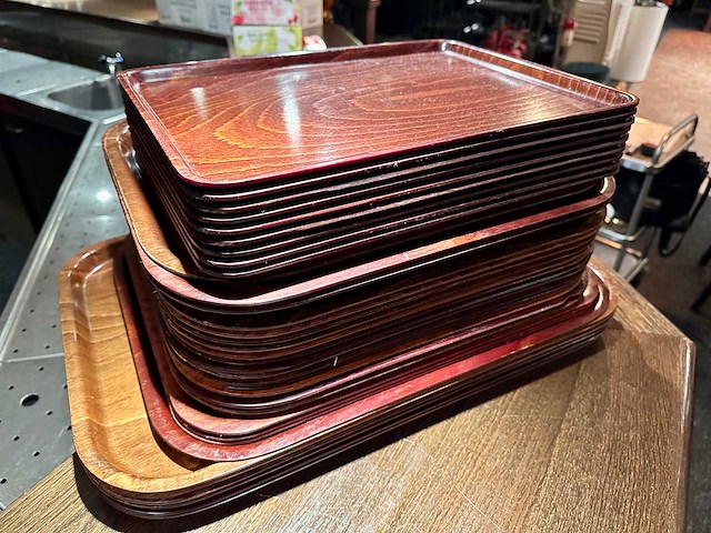 Houten dienblad (35x) - afbeelding 1 van  2