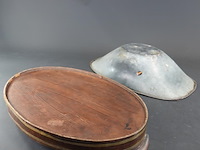 Houten dienblad en zinken (weeg)schaal - afbeelding 5 van  5