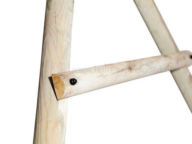 Houten dubbele schommel met 2 kunststof schommels - afbeelding 4 van  4