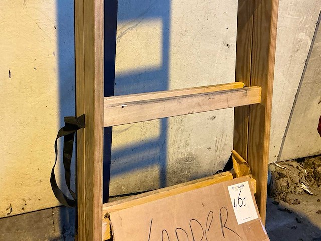 Houten dubbele trap - afbeelding 3 van  5