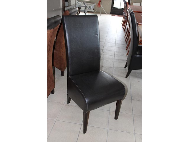 Houten eetkamer tafel met vier stoelen. afmeting tafel 217 x 99 x 78 cm. - afbeelding 2 van  2