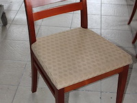 Houten eetkamer tafel met zes stoelen. afmeting. tafel 179 x 90 x 77 cm. - afbeelding 3 van  3