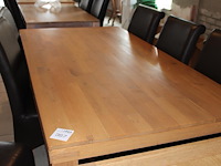 Houten eetkamer tafel met zes stoelen. afmetingtafel 190 x 102 x 78 cm. - afbeelding 2 van  3