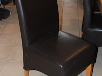 Houten eetkamer tafel met zes stoelen. afmetingtafel 190 x 102 x 78 cm. - afbeelding 3 van  3