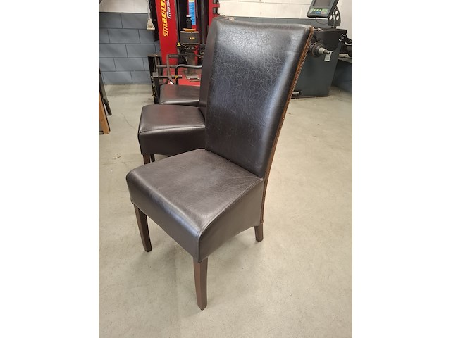 Houten eetkamertafel met 6 stoelen - afbeelding 3 van  6