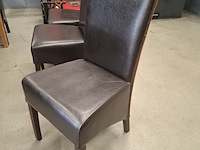 Houten eetkamertafel met 6 stoelen - afbeelding 3 van  6