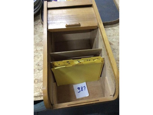 Houten fichebak - afbeelding 2 van  2