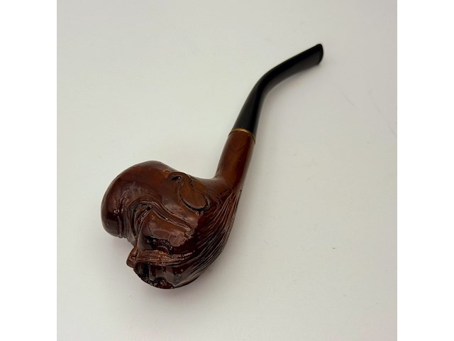 Houten handgesneden tabakspijp - afbeelding 4 van  7