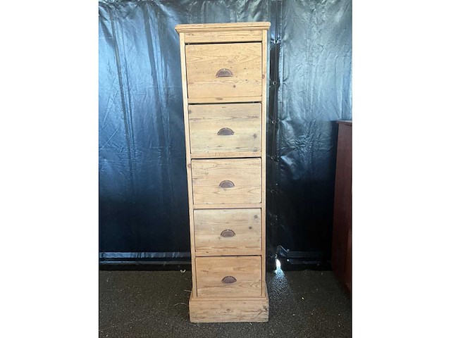 Houten hoge ladekast - afbeelding 2 van  5