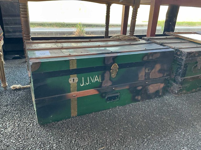 Houten hutkoffer - afbeelding 1 van  6