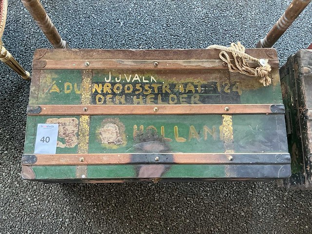 Houten hutkoffer - afbeelding 2 van  6