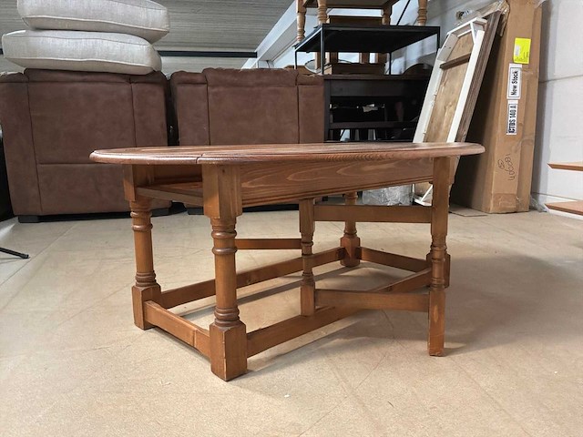 Houten inklapbare salontafel - afbeelding 1 van  8
