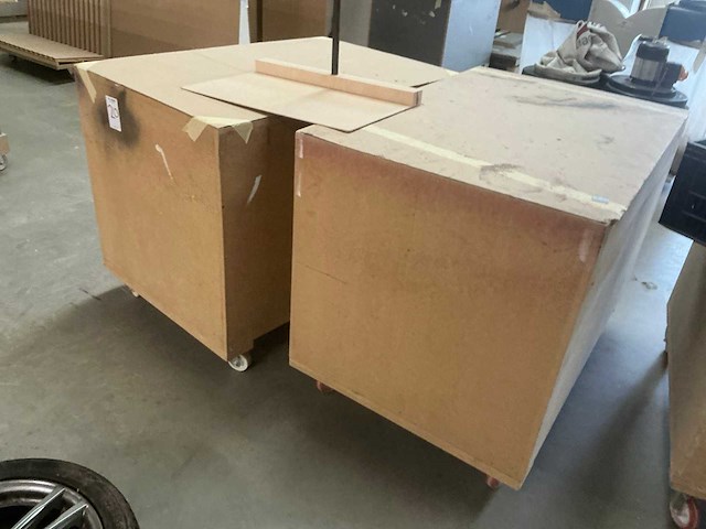 Houten kar (2x) - afbeelding 3 van  3