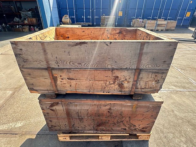 Houten kist (2x) - afbeelding 1 van  4