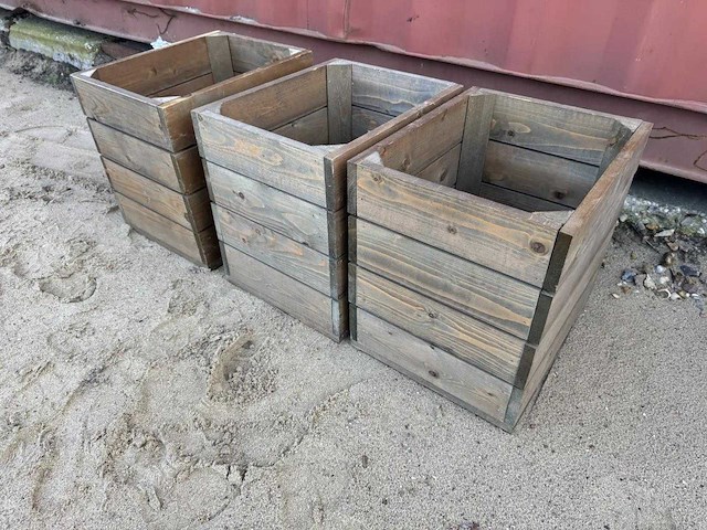 Houten kist (3x) - afbeelding 1 van  3