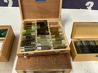 Houten kist met glas voorbeelden (4x) - afbeelding 3 van  5